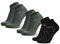 DANISH ENDURANCE Kurze Fahrrad Socken, Sommer Rennrad Socken, Gepolstert, Unisex, für Herren & Damen, 3 Paar, Mehrfarbig (2xOlivgrün, 1xSchwarz), 43-47