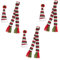 Cabilock Lot De 9 Bouteilles De Vin en Argenterie Décoration De Bouteille Chic Chapeau De Père Noël Support De Vaisselle Vaisselle De Noël Décorations De Noël en Peluche Étiquettes