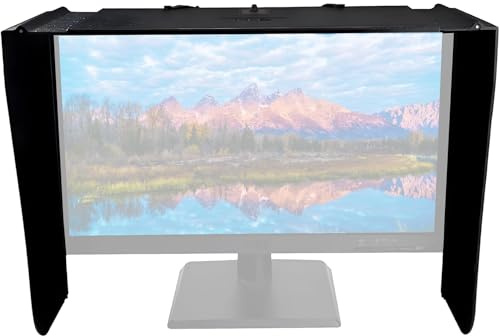 Monitor Sunshade - Adjustable Portable Desktop Computer Sunhood for 29-34 inch Screens, Privacy Protection for Office and Gaming, Easy Installation Video Monitor Hood