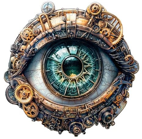 Individz Holzpuzzle für Erwachsene, Einzigartige Tierförmige Mechanisches Auge Wooden Puzzle, Geburtstagsgeschenk Familie Freunde (L-34 * 34cm-260 Stück)