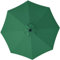 Outsunny Toldo de Recambio de Sombrilla de 3 m Toldo de Repuesto para Sombrilla de Patio con Ventilación Superior Protección UV 50+ Cubierta de Repuesto para Parasol de Poliéster para Exteriores Verde