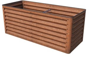 GFP Primeyard Luca Cortenstahl-Hochbeet 150x60x60 cm - stabiles Gartenbeet mit natürlicher Rostoptik & sicherem Kantenschutz, ganzjährig einsetzbar