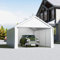 UISEBRT Garage de tente, 4 x 6 m, abri de voiture, tente de garage et de rangement, avec bâche en polyéthylène robuste, cadre en acier, renforcement du toit et du sol, résistant aux intempéries, pour
