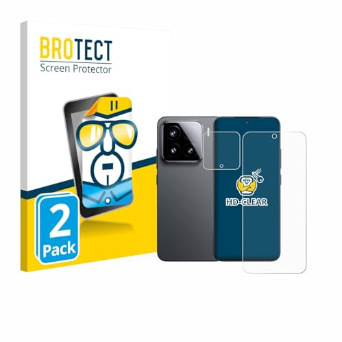 BROTECT Schutzfolie für Xiaomi 15 | (Display+Kamera) 2 Stück Transparenter Displayschutz Made in Germany Klare Displayschutz-Folie Clear Einfache Montage