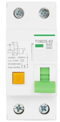 Disjoncteur différentiel électromagnétique type A courbe B 6KA 1P+N 16A 40A avec protection contre les surintensités et les fuites(B20)
