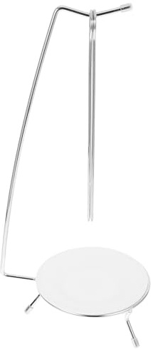 HOUDERCO Soporte para Brochetas Colgante de Acero Inoxidable Diseño Ergonómico, 2 Pinchos y Base Antigoteo, para Parrilla Exterior y Camping, Dimensiones 14.17X5.03X5.03In