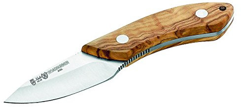 Nieto Gürtelmesser, rostfrei, Olivenholz, Leder-Scheide, Heftlänge 10,4 cm