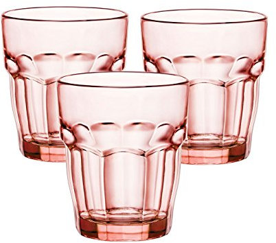 Bormioli Rocco Vasos Rock Bar Lounge Rocks, melocotón, juego de 6, 9.3 onzas