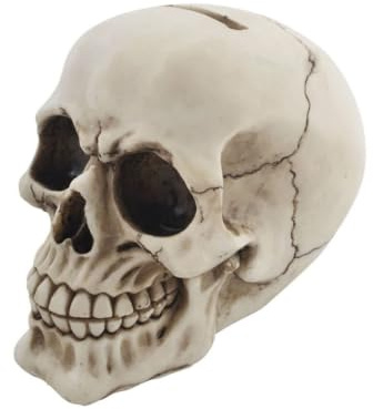 Horror-Shop Totenschädel Spardose als Gothic Dekoration aus Polyresin