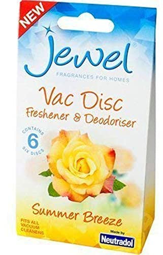 St@llion Jewel Vac Disc Freshener and Deodoriser for Home Office Cleanliness Extra Strength Fresh Fragrance Vac Fits Vacuum Cleaner Pet Lover Fits All Hoover Disc, Summer Breeze (Pack of 1)