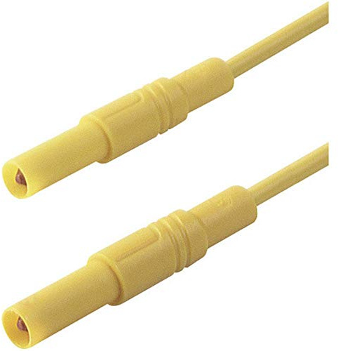 Aderendhülsen von Sicherheit [Stecker A Leiste 4 mm – Stecker A Leiste 4 mm] 1.00 m gelb SKS Hirschmann MLS SIL GG 100/1 GE