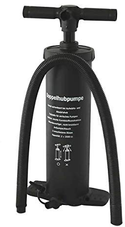 Outside Handpumpe mit Doppelhubwirkung inkl. 3 Aufsätze