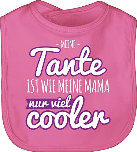 Baby Lätzchen - Meine Tante ist wie meine Mama nur viel cooler lila - Unisize - Pink - aunt tanten latz tantes laetzchen aunties babylatz teyze babylätzchen godi schlabberlatz geschenk kinderlatz