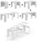 Dmora - Table console à rallonge Compton, Table à manger extensible, Table avec rallonges extensible jusqu'à 10 places, 51/237x90h78 cm, Blanc Brillant