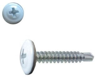 Vis autoperceuses 4,2x19 mm RAL 9010 blanc pur tête rondelle par 100