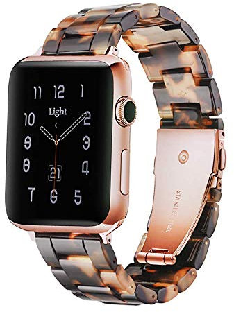 Light Compatible with Apple Watch Strap 49mm 45mm 44mm 42mm-Fashion Resin Apple Watch Series 9 Serie 8 Strap,Apple Watch Straps Women Men,Compatible with Apple Watch Ultra, Serie 9 8 7 SE 6 5 4 3 2 1