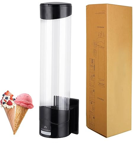 BAOSHISHAN Egg Cone Dispenser Ice Cream Machine Cone Stand Cone Crispy Dispenser Ice Cream Machine Egg Cup Holder Automatic Cup Dropper (black)