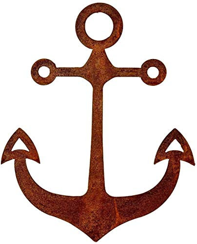 Bornhöft Edelrost Anker 40 cm hoch - Rost Gartendeko Maritime Metall Dekoration Garten