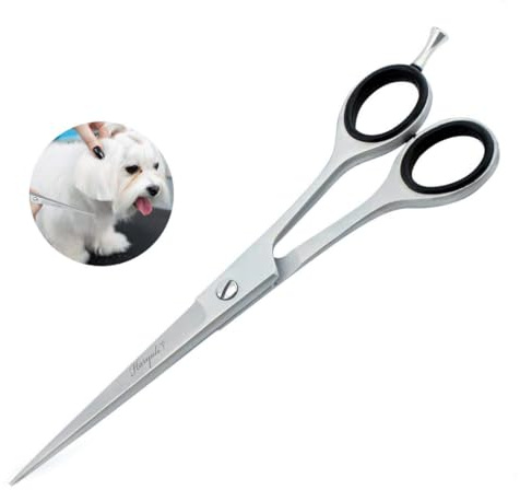 Haryali London Fellschere für Haustiere, 17,8 cm, gerade Fellschere für Hunde – Edelstahl, Katzen- und Hundepflegeschere, Tierhaarschneide, Trimmwerkzeuge