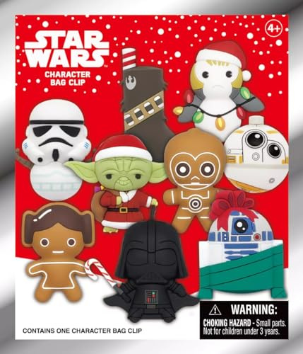 Star Wars Christmas - 3D Foam Bag Clip in Blind Bag (One Random Bag Clip Per Purchase)