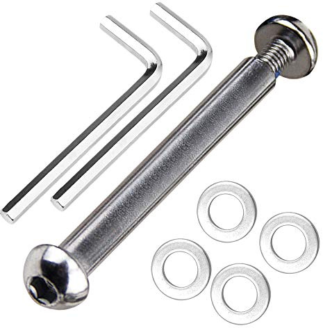 OTFAITP M8 8 mm x 28 mm-86 mm Achsbolzen vorne und hinten aus Kohlenstoffstahl, Güteklasse 8.8, für Freestyle-Scooter, Jugendliche/Erwachsene, 800 kg Kapazität