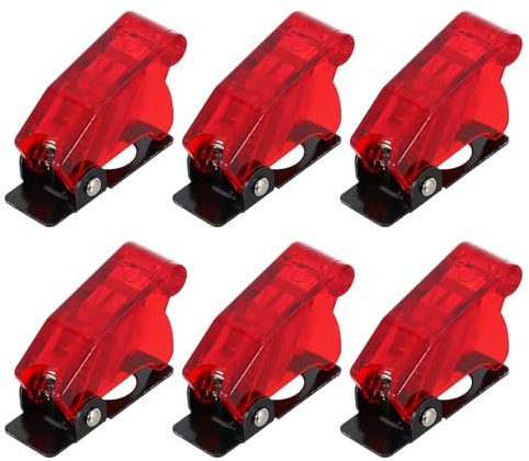 iplusmile 6Pcs Kippschalter Abdeckung Wasserdicht Sicherheits Abdeckung Schutz Kappe Schutz für Kippschalter Rot