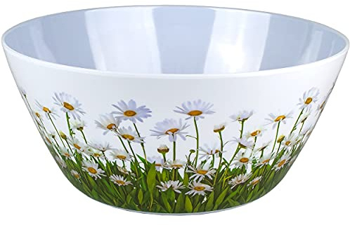 alles-meine.de GmbH Geschirr Motiv & Artikel wählbar__ große Melamin - Schale/Schüssel - Margerite - 3500 ml / 3,5 Liter - Kunststoff Salatschale Grillschale Grillgeschirr P..