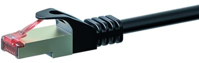 Danicom CAT 6 Netzwerkkabel LSOH - S/FTP - 0,50 m - Schwarz | POE, Ethernet, LAN, Patchkabel, Datenkabel, RJ45 - für Serverschränke, Switches, Router, Modems!