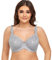 Ayigedu UK Women's Underwire Bra Non Padded Plus Size Full Coverage Minimizer Bras 38-DD Grey