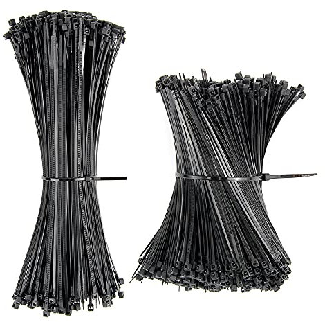 1500 Pièces Serre-câbles Électriques 500Pcs 200 x 2.5 mm/1000Pcs 120 * 1.9mm Colliers Serre-Cable Attaches de Câble en Plastique Nylon Autobloquantes Noir