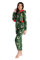 Loungeable Damen Jumpsuit Overall Einteiler Forest Reindeer with Red Sherpa Lining 791229 L