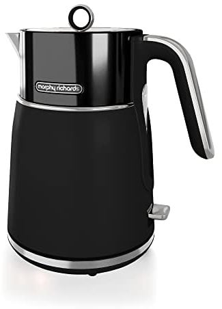 Morphy Richards Signature Opulent Jug Kettle, 1.5L 3KW Rapid Boil, Removable Filter, 360 Cordless Base, Steel Body, Translucent Black, 100744