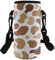 COEQINE Sac de transport de bouteille isotherme en néoprène avec bandoulière pour enfants, adultes, école, sports de plein air, randonnée, marron, Moderne