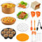 FUNYKICH 15 Pezzi Accessori per Friggitrice ad Aria 3.5L-8.2L,con Ricetta, Senza BPA, Lavabile in Lavastoviglie