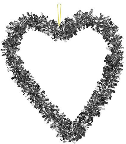 Easter Cross Wreaths for Front Door Party Hanging Valentine's Day Heart Decoration Wall Garland Pendant Shape Love Home Decor Large Fall Wreaths for Front Door (Silver, One Size)