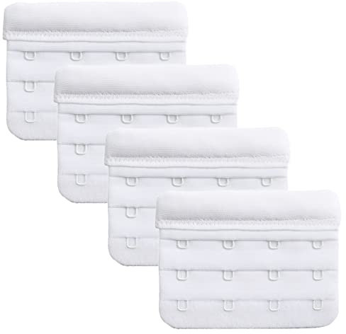 Eiarrnp Prolunghe per Reggiseno - 4 Ganci Bianco Estensioni Reggiseno da Donna