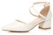 AJVANI Womens Ladies mid Block Heel Cross Strap Evening Mary Jane Court Shoes Size 7 40