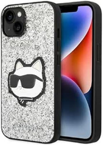 KARL LAGERFELD KLHCP14MG2CPS Hülle für iPhone 14 Plus 6,7 Zoll Silber Hardcase Glitzer
