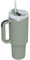 40oz Adventure Becher, Flip Cap Straw Cup mit Griff Geeignet für Leak proof Traveler's Water Cup Stainless Steel Material - Traveler's Water Bottl (New versio green)