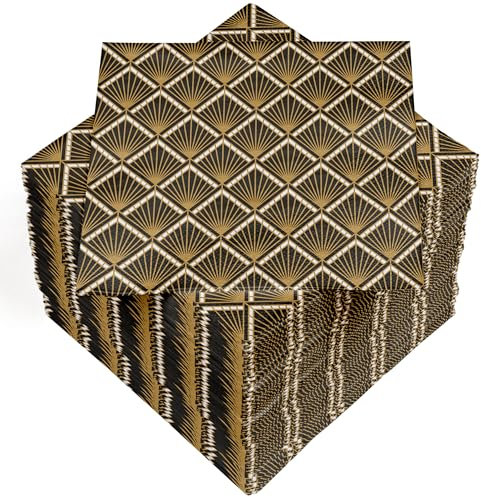 HEKU 100 Servietten, 3-lagig, 33x33cm, Ornamente I Saugstark und praktisch verpackt I Ideal für besondere Anlässe