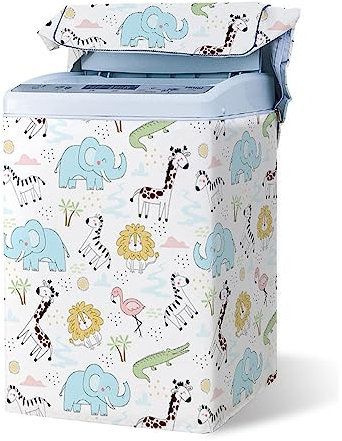Odot Washing Machine Cover Top Load Waterproof Dustproof Washer Machine Dryer Protector Sunscreen Washer Dryer Cover for Most Top Load Washer Dryer (Crocodile,XS Capacity 2-4.2kg)