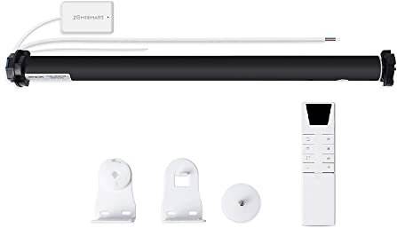 Matter WiFi WLAN-Rollo-Rollladenmotor für 38 mm Rohre,Arbeit mit Home,Matter Rohrrollladenmotor,Siri Voice,Homekit(Motor+1way Remote)