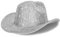 Sparkly-Diamond Western-Cowboyhut für Damen, Glitzer-Cowgirl-Fedora-Jazz-Hut für Party, Musikfestival, Größe M/L, Silber mit Strass, Medium