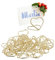 Relaxdays Tischkartenhalter Herz, 48er Set, Kartenhalter Tischkarten, Menükarten, Postkarten, Fotos, Aufsteller, Gold