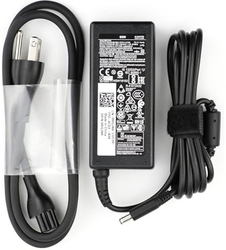 65W 4.5mm 3.0mm Laptop Charger Fit for Dell inspiron 11 13 14 15 17 3000 5000 7000 Series 3565 3567 3576 5558 5755 5555 5559 7212 7506 2in1 Vostro Series 0G6J41 0MGJN9 AC Adapter with Power Cord
