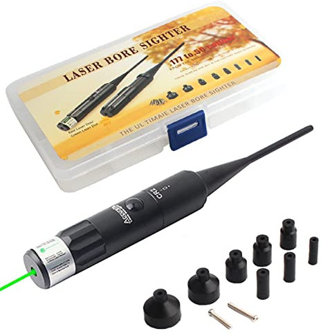 Bore Sighter Kit für .22 bis .50 Kaliber mit Tragebox Leichter Bore Sighter für die Jagd im Freien, Grün