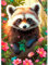 AIRDEA Waschbär Roter Panda Diamond Painting Kits für Erwachsene, DIY 5D Diamond Art Paint mit runden Diamond, Full Drill Gem Art Painting Kit für Home Wall Decor Geschenke 30x40cm