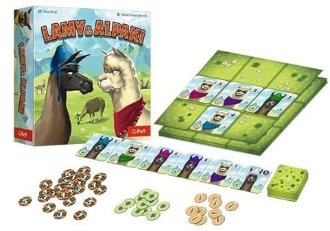 Trefl - Spiel Lamy und Alpaka, Familienspiel | Für Kinder und Erwachsene 6+, Familienspiel, Tierkarten, Finden von Ähnlichkeiten, Tiere
