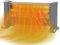 ICQN Riscaldatore a raggi infrarossi, per ambienti fino a 10 m², 900 W, IP20, riscaldamento elettrico, cavo da 135 centimetri, riscaldatore per ufficio o casa, riscaldamento a infrarossi (argento)