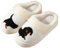 ZNEL Pantoufles Teckel Noir Motif Dessin Animé Chaussons à Semelle épaisse en Mousse à Mémoire De Forme Chaussures en Peluche D’intérieur De Couple(38/39 EU, White)